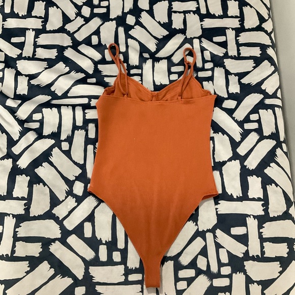 F21 Copper Ribbed Bodysuit - Picture 2 of 3